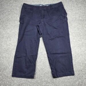 Eddie Bauer Pants Women‎ 12 Navy Blue Straight Leg Mid Rise Legend Dark Wash